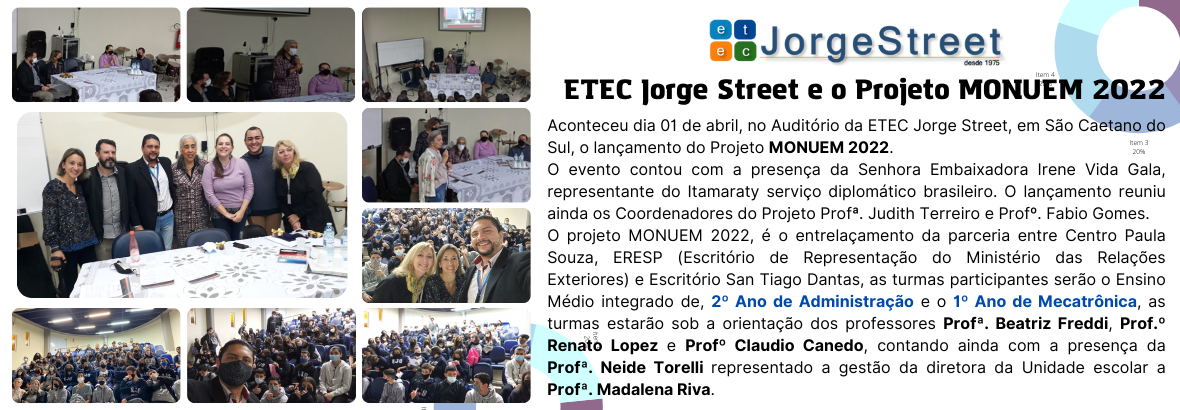 monuem site ETEC Jorge Street São Caetano do Sul